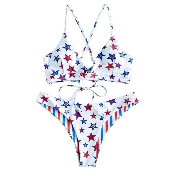 bikini lacets dos style americain