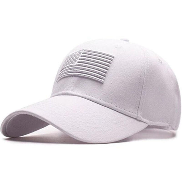 casquette blanche drapeau etats unis