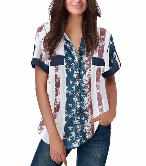 chemise femme motif usa