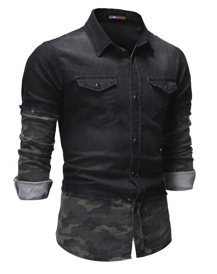 chemise jean noire usa