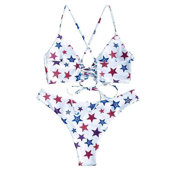 dos maillot lacet motif usa