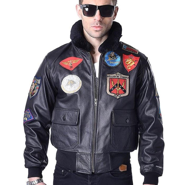 Blouson cuir online militaire